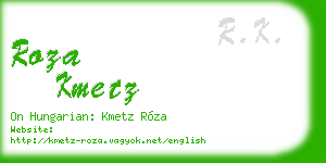 roza kmetz business card